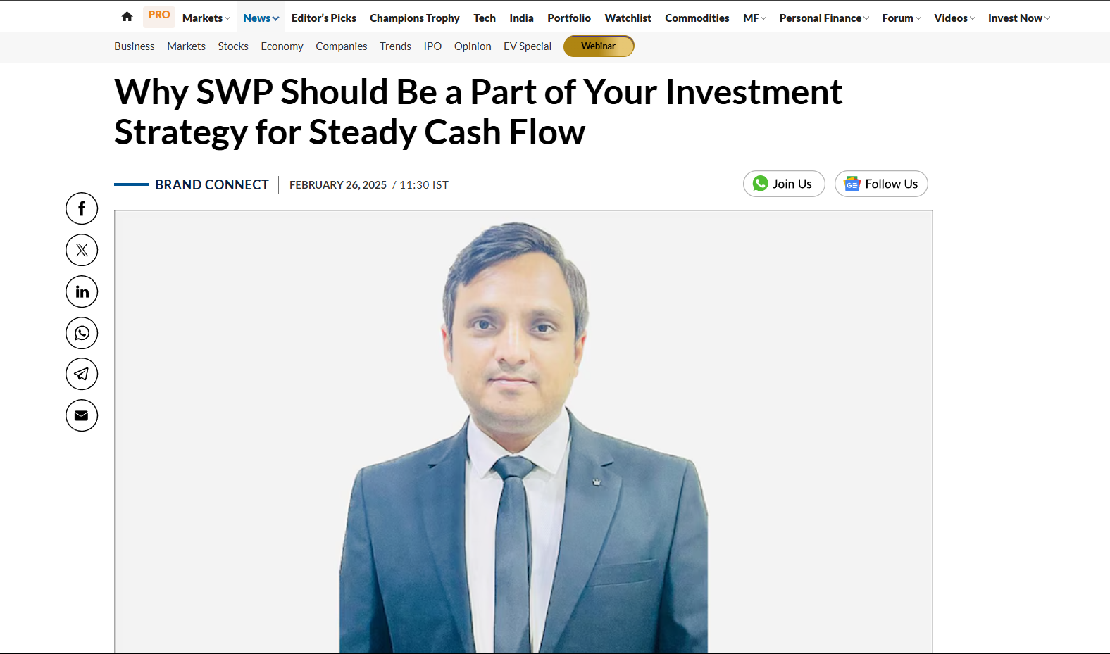 Money Control : Why SWP Should Be a Part of Your Investment Strategy for Steady Cash Flow